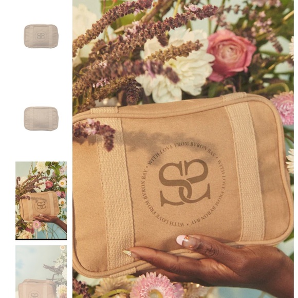Spell Handbags - NEW! Rare Spell Sandstone Canvas Travel Pouch in Tan